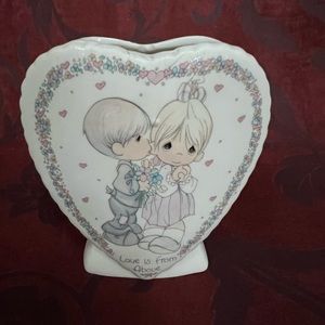 PRECIOUS MOMENTS COLLECTIBLE “Love is from above” heart shape